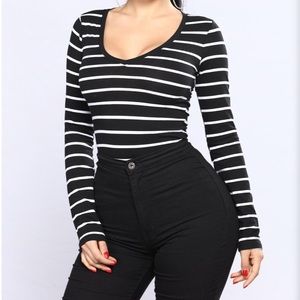 Black striped shirt